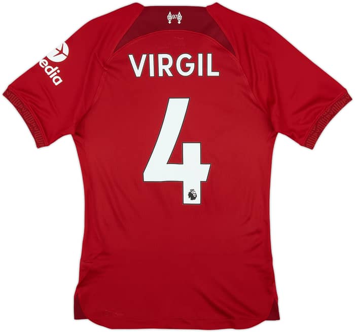 2022-23 Liverpool Authentic Home Shirt Virgil #4 - 8/10 - (Women's S)