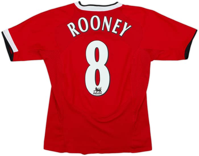 2004-06 Manchester United Home Shirt Rooney #8 - 6/10 - (M.Boys)