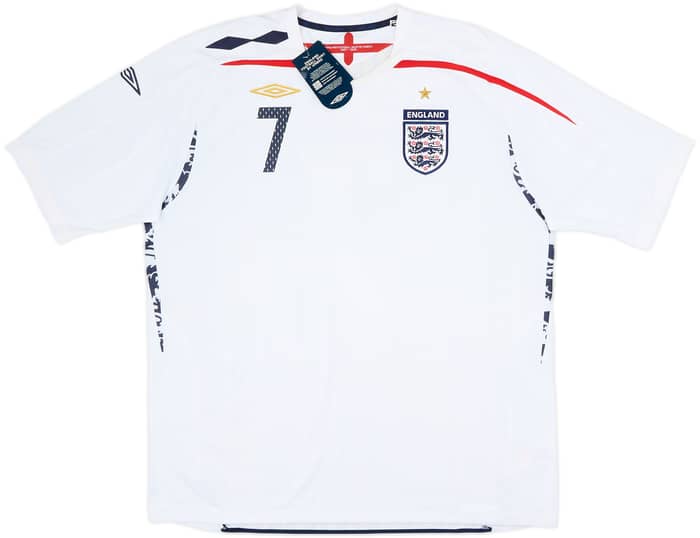 2007-09 England Home Shirt Beckham #7 (XXL)