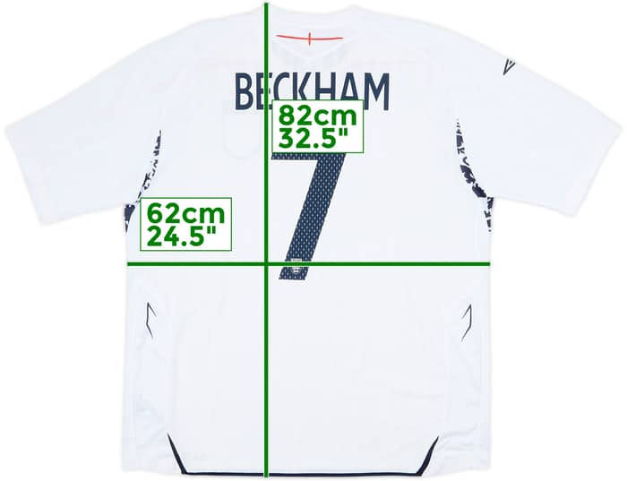 2007-09 England Home Shirt Beckham #7 (XXL)