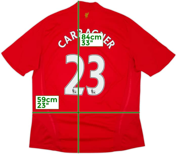 2008-10 Liverpool Home Shirt Carragher #23 - 6/10 - (XL)