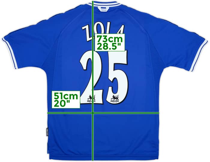 1999-01 Chelsea Home Shirt Zola #25 - 10/10 - (M)