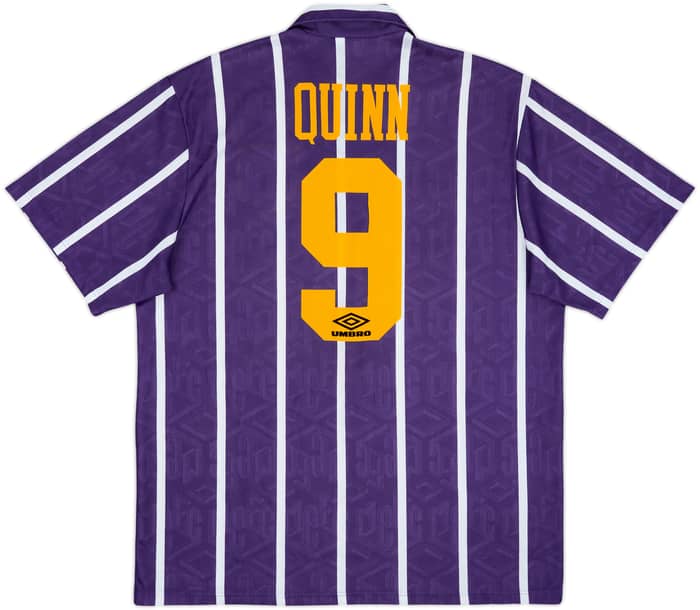 1993-94 Manchester City Away Shirt Quinn #9 - 9/10 - (XL)
