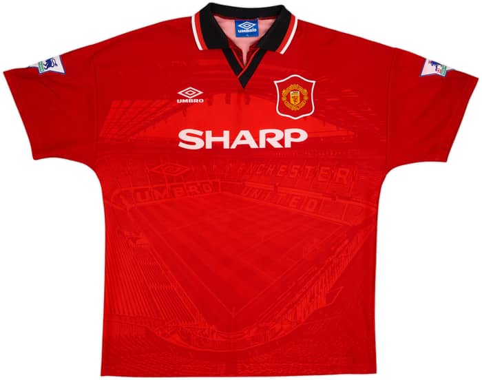 1994-96 Manchester United Home Shirt Beckham #24 - 8/10 - (XL)