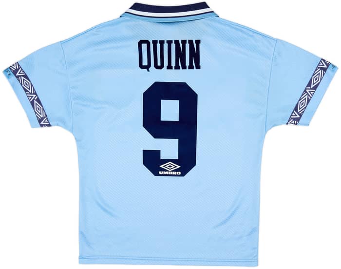 1993-95 Manchester City Home Shirt Quinn #9 - 9/10 - (S)