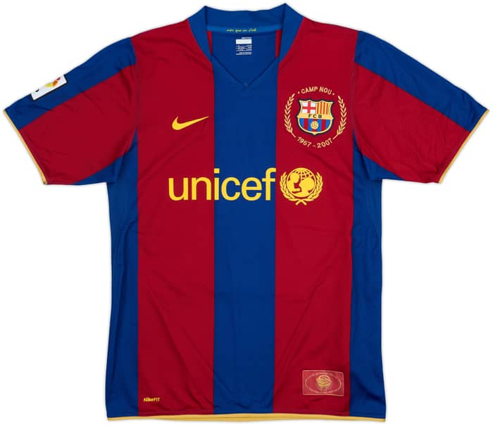 2007-08 Barcelona Home Shirt Ronaldinho #10 - 8/10 - (S)