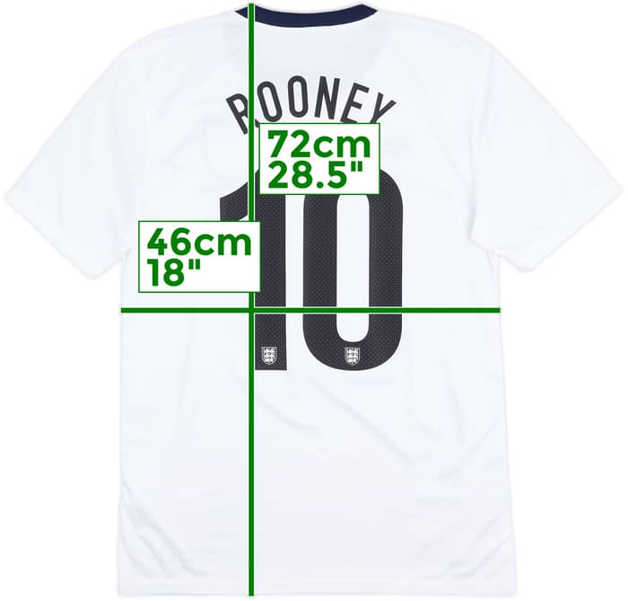 2013 England 150th Anniversary Home Shirt Rooney #10 - 8/10 - (S)