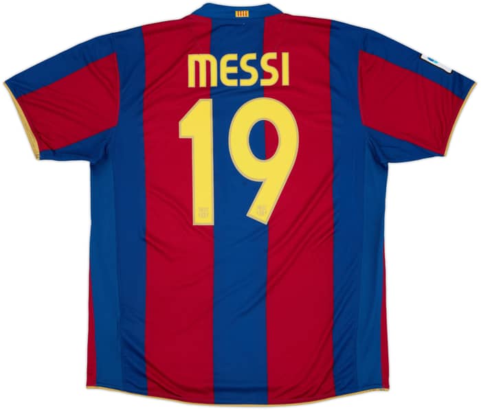 2007-08 Barcelona Home Shirt Messi #19 - 7/10 - (XL)