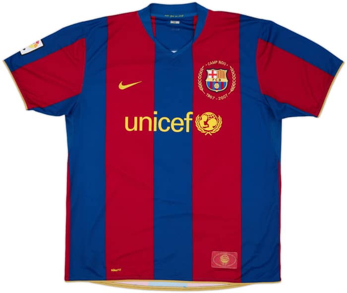 2007-08 Barcelona Home Shirt Messi #19 - 7/10 - (XL)
