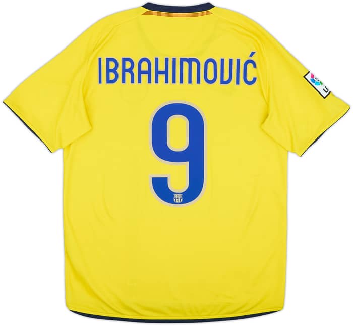 2008-10 Barcelona Away Shirt Ibrahimovic #9 - 6/10 - (M)