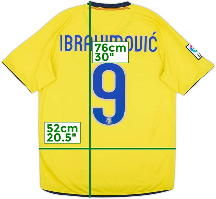 2008-10 Barcelona Away Shirt Ibrahimovic #9 - 6/10 - (M)