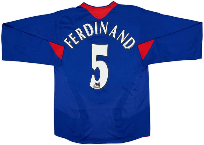 2005-06 Manchester United Away L/S Shirt Ferdinand #5 - 5/10 - (S)