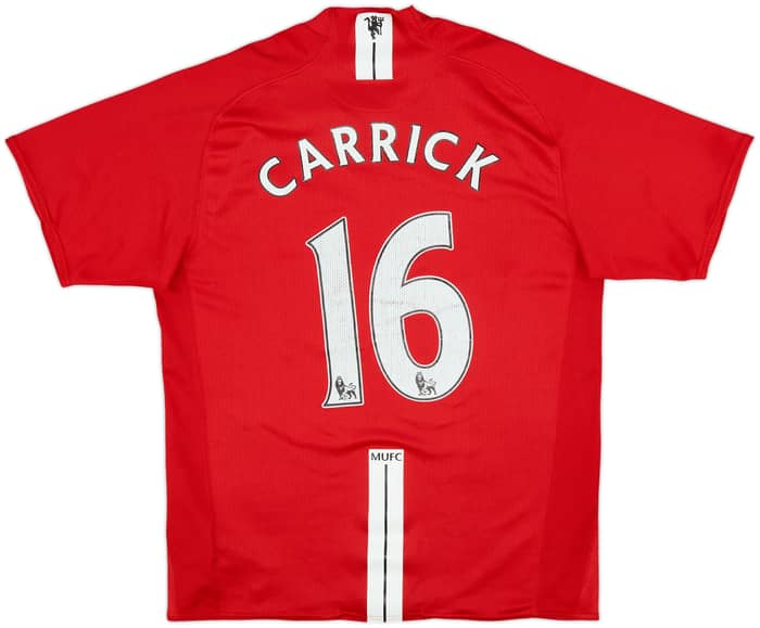2007-09 Manchester United Home Shirt Carrick #16 - 6/10 - (M)