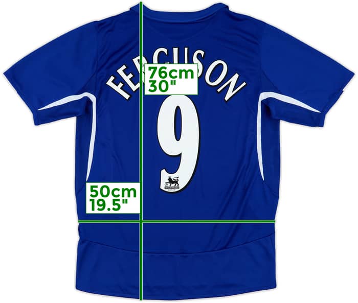 2005-06 Everton Home Shirt Ferguson #9 - 8/10 - (M)