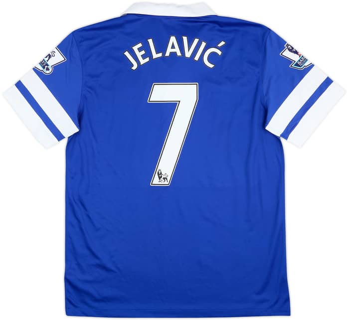2013-14 Everton Match Issue Home Shirt Jelavic #7