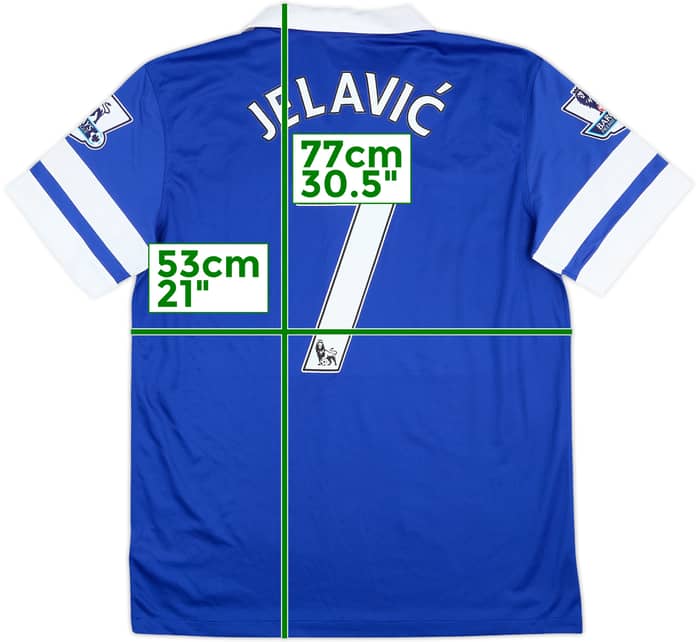 2013-14 Everton Match Issue Home Shirt Jelavic #7