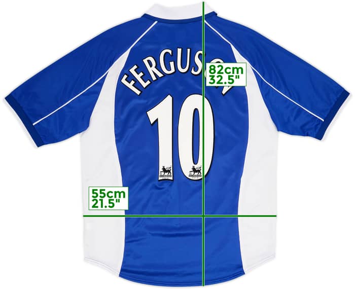 2000-02 Everton Home Shirt Ferguson #10 - 9/10 - (L)