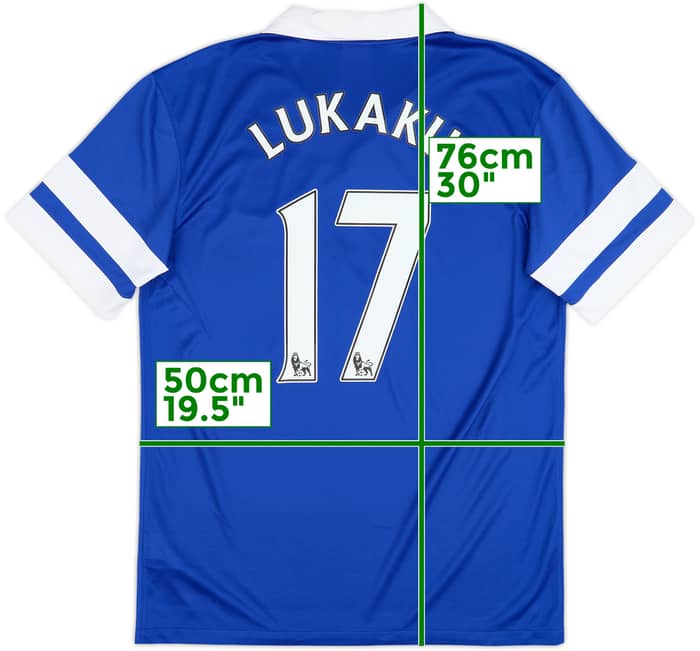 2013-14 Everton Home Shirt Lukaku #17 - 9/10 - (M)