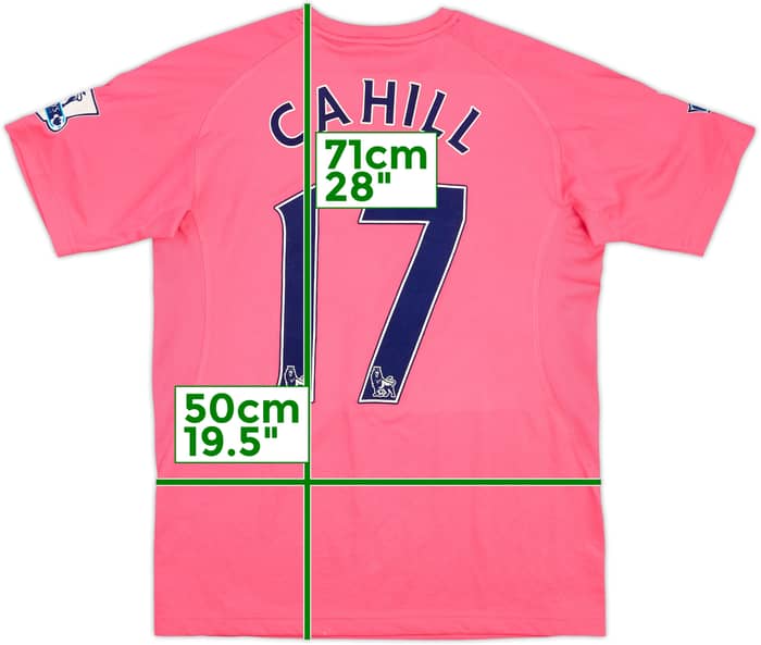 2010-11 Everton Match Issue Away Shirt Cahill #17