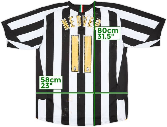 2005-06 Juventus Home Shirt Nedved #11 - 4/10 - (XL)