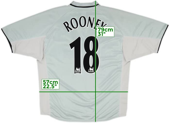 2001-02 Everton Away Shirt Rooney #18 - 8/10 - (L)