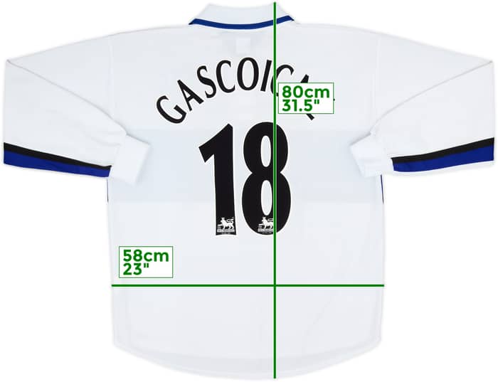 2000-01 Everton Third L/S Shirt Gascoigne #18 - 8/10 - (L)