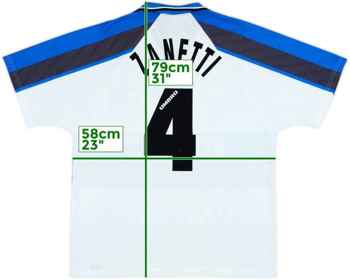 1996-97 Inter Milan Away Shirt Zanetti #4 - 9/10 - (XL)