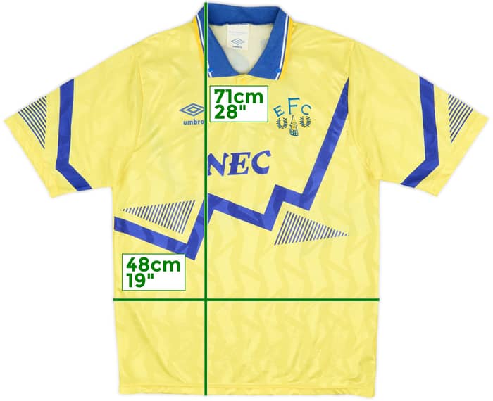 1990-92 Everton Away Shirt #10 - 8/10 - (S)