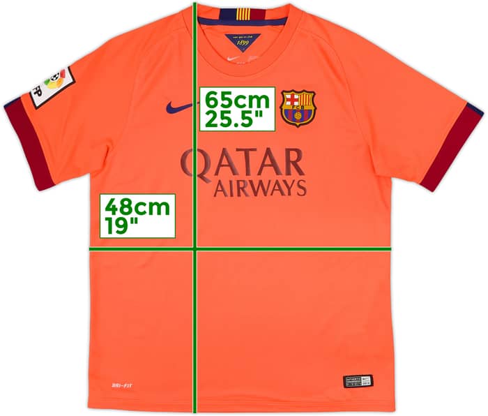2014-15 Barcelona Away Shirt - 10/10 - (XL.Boys)