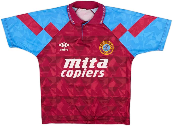 1990-92 Aston Villa Home Shirt - 8/10 - (L.Boys)