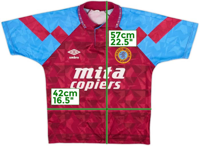 1990-92 Aston Villa Home Shirt - 8/10 - (L.Boys)