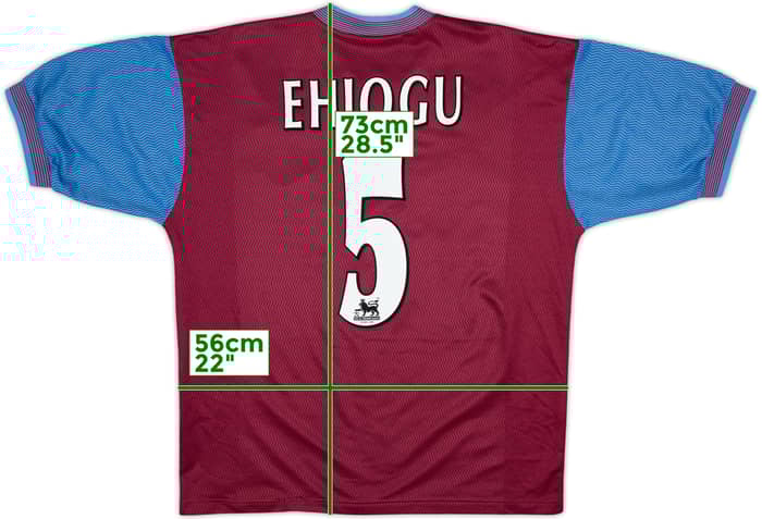 1997-98 Aston Villa Home Shirt Ehiogu #5 - 8/10 - (L)