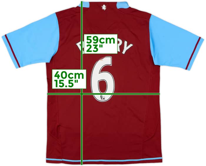 2007-08 Aston Villa Home Shirt Barry #6 - 5/10 - (M.Boys)