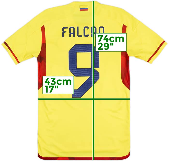 2022-23 Colombia Home Shirt Falcao #9 - 9/10 - (S)