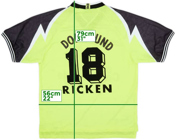1995-96 Borussia Dortmund Home Shirt Ricken #18 - 8/10 - (XL)