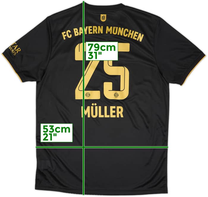 2021-22 Bayern Munich Away Shirt Muller #25 (L)