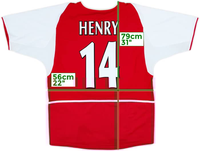 2002-04 Arsenal Home Shirt Henry #14 - 10/10 - (L)