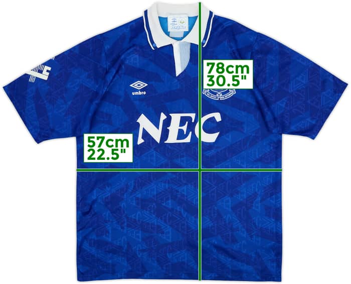 1991-93 Everton Home Shirt - 7/10 - (XL)