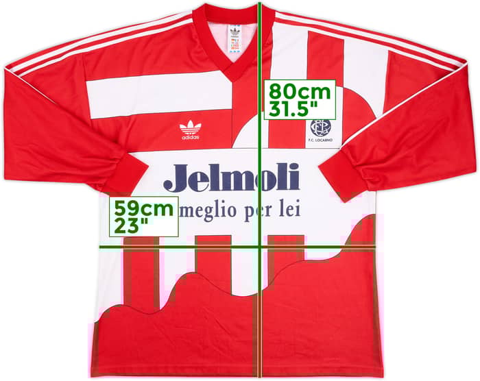 1991-92 FC Locarno Match Issue Home L/S Shirt #8