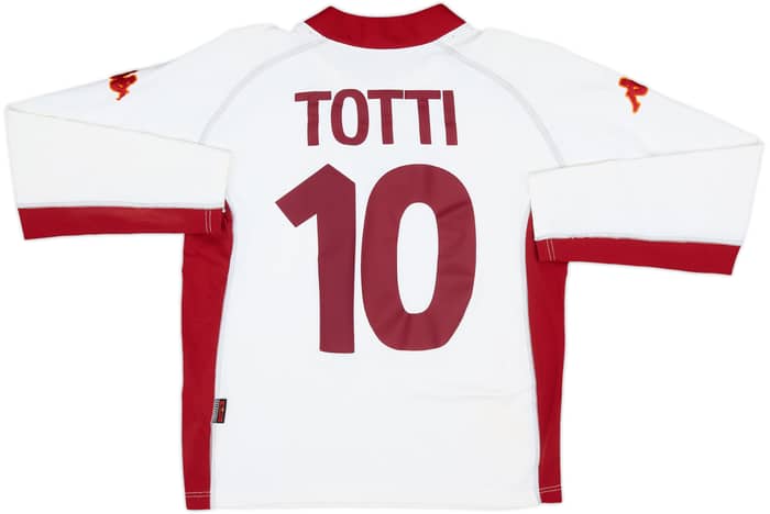 2001-02 Roma Away L/S Shirt Totti #10 - 6/10 - (M)