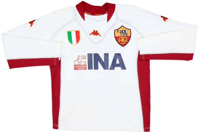 2001-02 Roma Away L/S Shirt Totti #10 - 6/10 - (M)