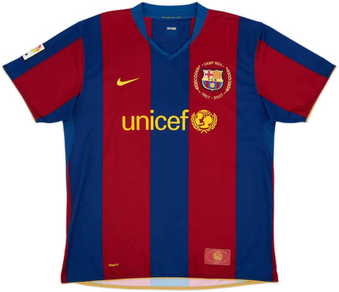 2007-08 Barcelona Home Shirt Ronaldinho #10 - 6/10 - (XL)