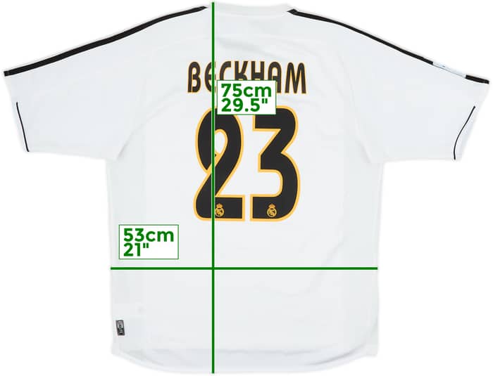 2003-04 Real Madrid Home Shirt Beckham #23 - 6/10 - (M)