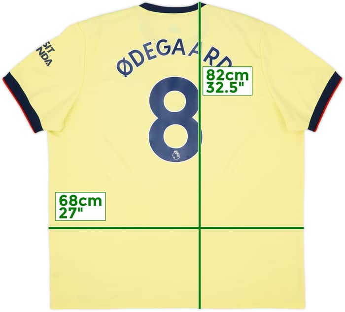 2021-22 Arsenal Away Shirt Odegaard #8 - 6/10 - (3XL)