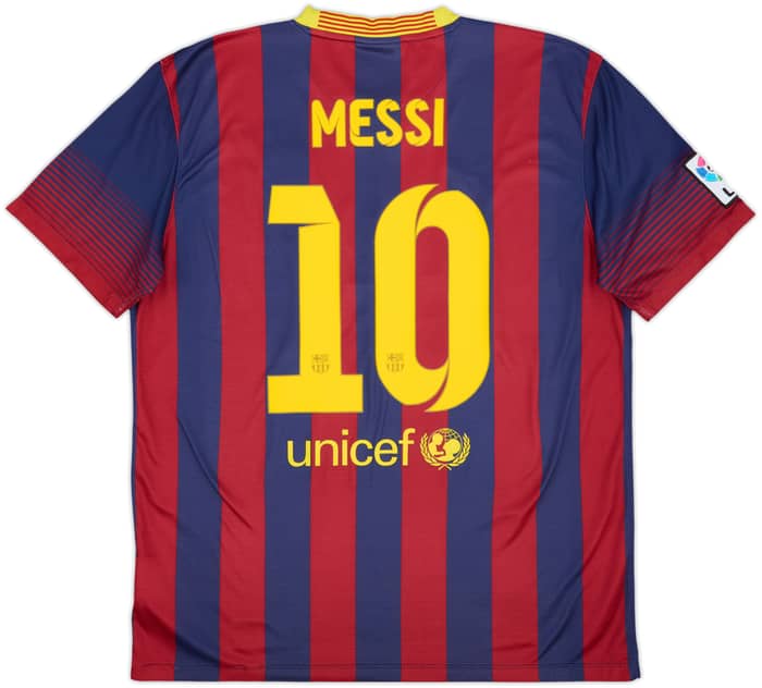 2013-14 Barcelona Camiseta Local Messi #10 - 6/10 - (L)