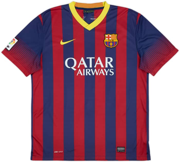 2013-14 Barcelona Camiseta Local Messi #10 - 6/10 - (L)