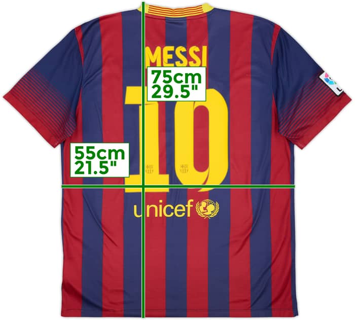 2013-14 Barcelona Camiseta Local Messi #10 - 6/10 - (L)
