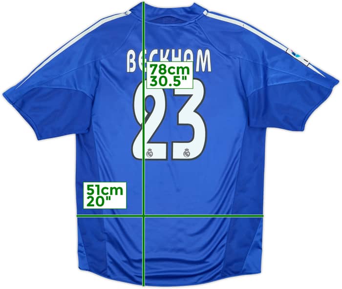 2004-05 Real Madrid Third Shirt Beckham #23 - 6/10 - (M)