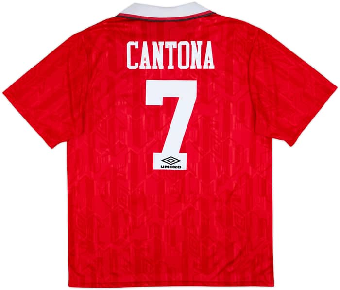 1992-94 Manchester United Home Shirt Cantona #7 - 8/10 - (XL)