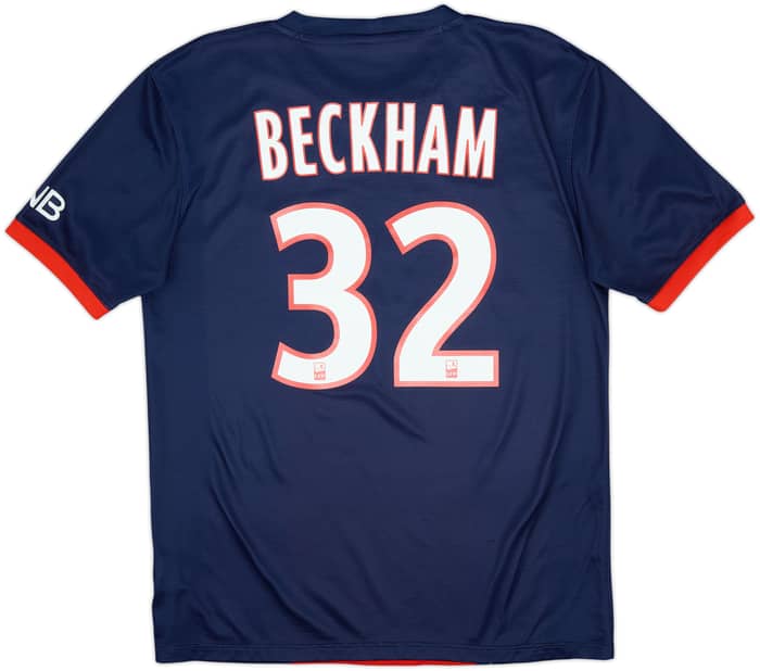 2013-14 Paris Saint-Germain Home Shirt Beckham #32 - 8/10 - (M)
